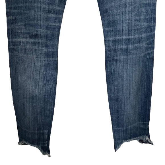 Madewell Hi-Rise Skinny Chewed Hem Distressed Button Fly Jeans Size 26 / 2 - Picture 8 of 13